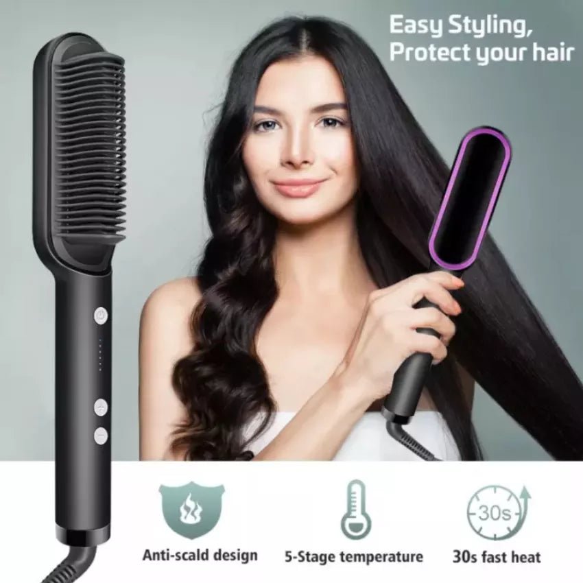 Professional Electric FH909 Hair Brush Straightener