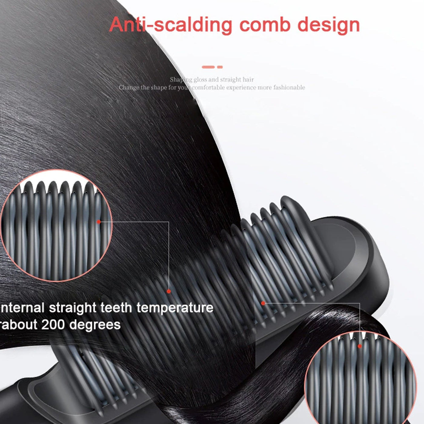 Professional Electric FH909 Hair Brush Straightener