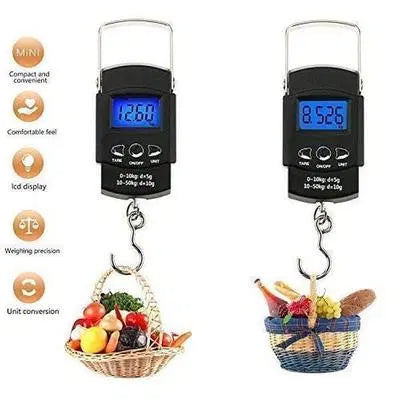 1 Pc 50kg Capacity Digital LED Screen Kitchen Scale - Portable & Rechargeable