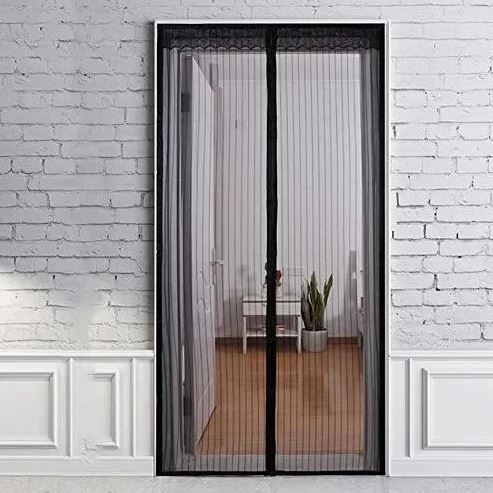 Magic Mesh Deluxe- Hands Free Magnetic Screen Door, Mesh Curtain Keeps Bugs Out, Pet & Kid Friendly- Fits Doors up to 32 x 80 Inches